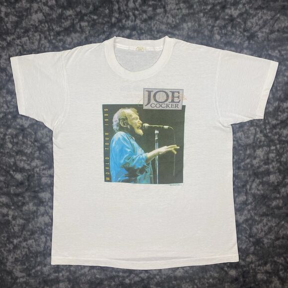 Joe Cocker World Tour TShirt Mens Size XL Ataven 1989 Band Concert VTG 90s